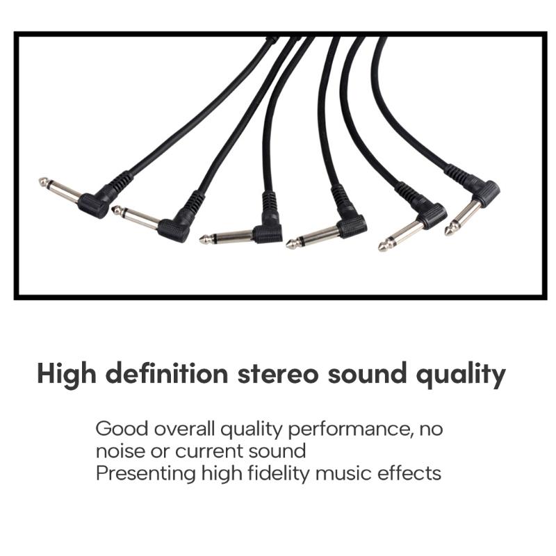 Low Noise Quality Guitar Patches Cable Right Angle Guitar Patches Cables Professional Patches Cables for Guitar Pedals