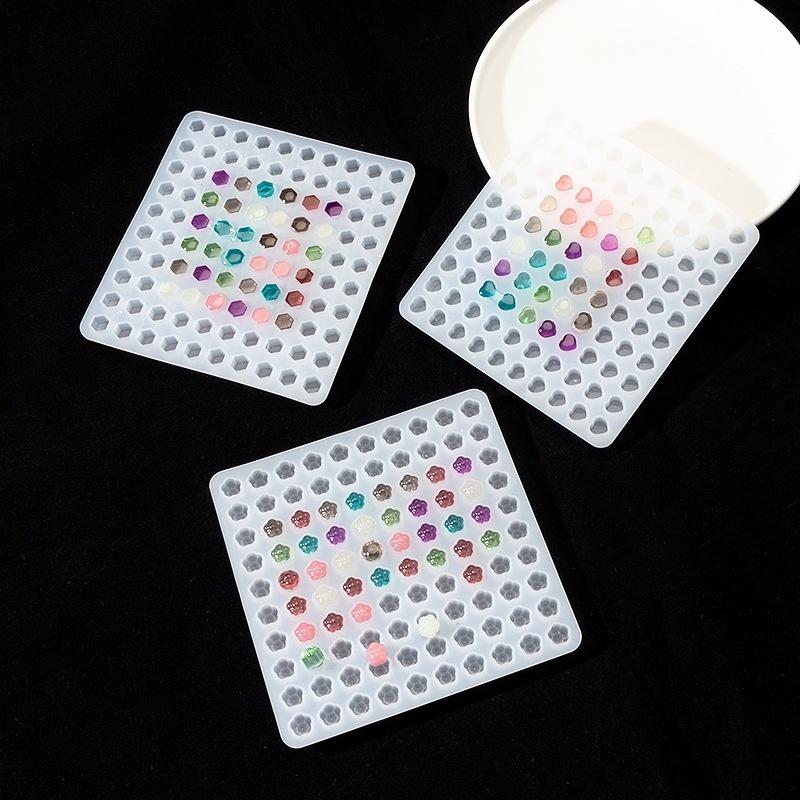 100-Cavity Mini Cat Paw Square Round Silicone Mold Wax Seal Stamp Scrapbooking Tools Earrings Pendant Jewelry Art Craft Mold