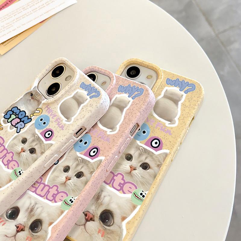 Mobile Phone Cases for iPhone 11 13 XR 15 Pro Max 12 14 Pro Max Case iPhone 16 7 Plus 8 Plus XS Max Degradable and Environmentally Friendly Anti-fall