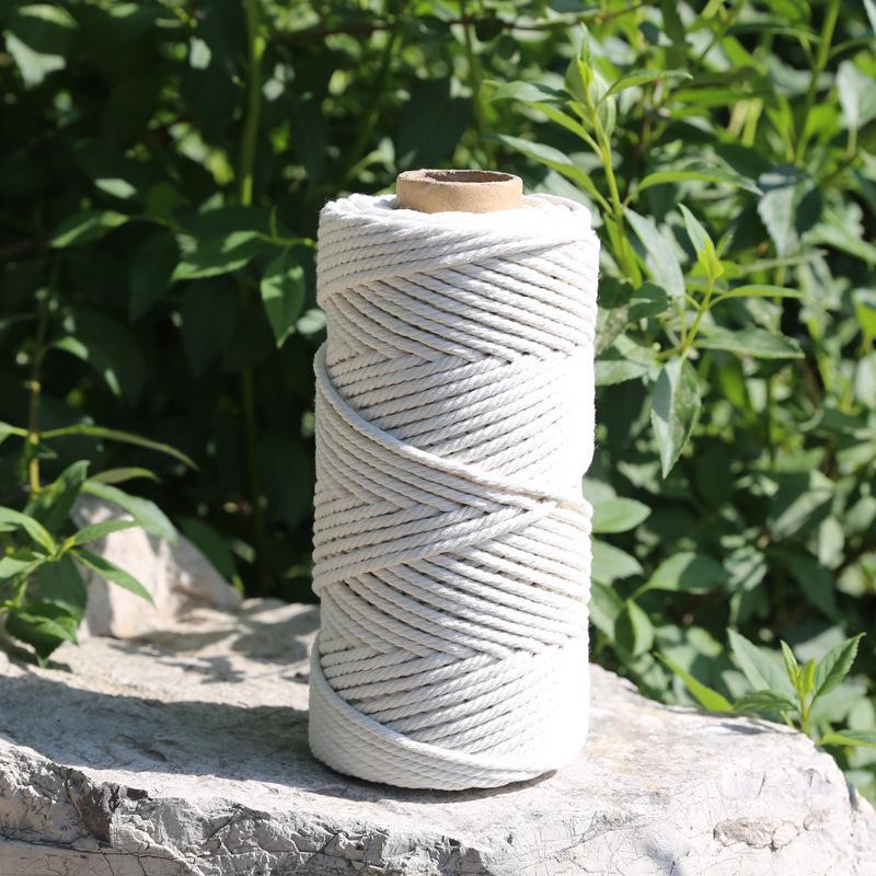 2 mm farbiges Baumwollfadenseil für selbstgemachte dekorative geflochtene Wandteppiche