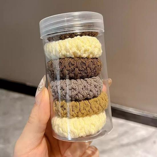 6Pcs Hair Ropes Thickened High-Elastic Design Hair Bands Ponytails Buns Hair Ties Stable Non-Pinch Hair Accessories