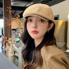 British style retro old forward hat children spring and autumn travel versatile face small solid color anti-wearing newsboy hat tide