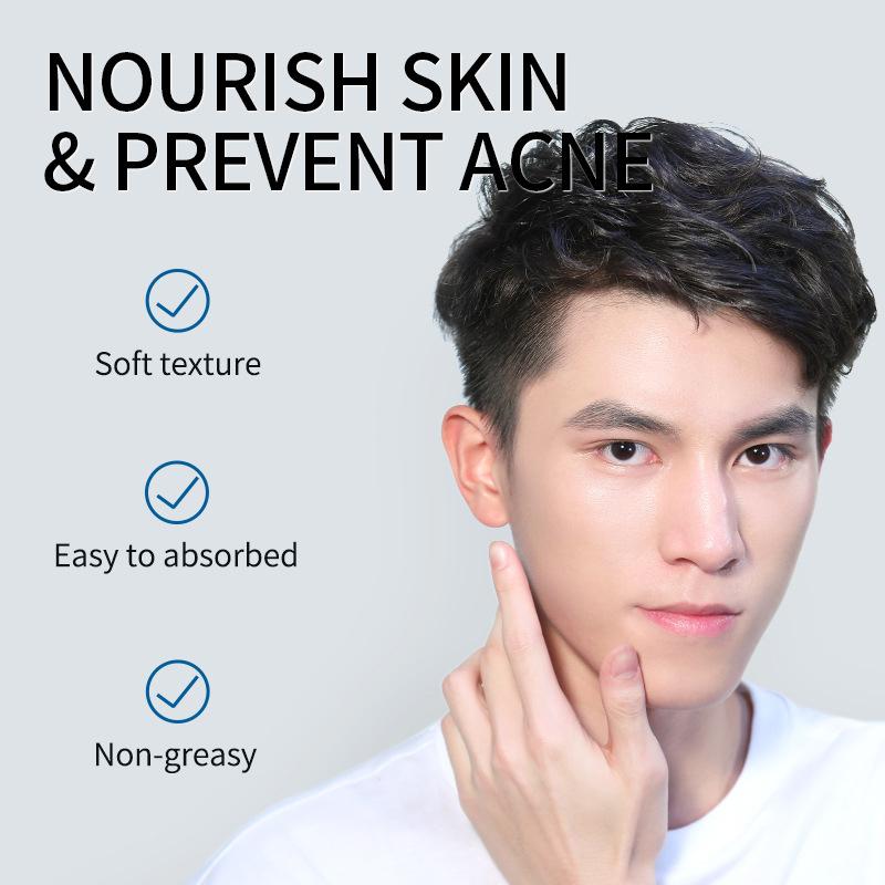 Natural Men's Face Lotion Moisturzing Oil Balance Brighten Pores Minimizing 50g Men Facial Skin Care