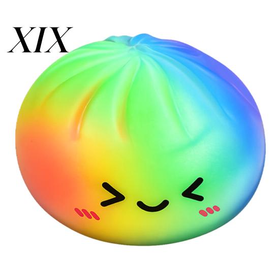 Colorful Stress Ball Steamed Bun Squeeze Toy Cute Slow Rising Fidget for Pressure Relief Soft Non-Sticky Decompression Gadget Kids Adults