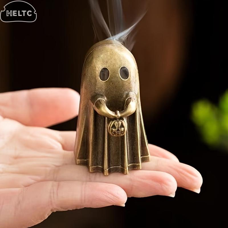 1PCS Ghost Incense Holder Ornament Handheld Pumpkin Desktop Decoration Suitable For Yoga, Meditation, Tea Ceremonies Home Decor