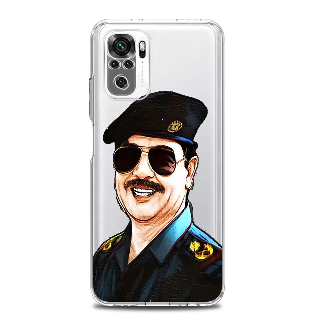 Saddam Hussein Iraq Flag Clear Phone Case For Xiaomi Redmi Note 12 10C 11 9 8 Pro Plus 9S 7 8T 9T 9A 8A 9C K50 K40 Gaming Cover