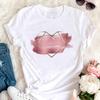 Women Graphic Tees Kawaii Printing Fashion White Cloth Casual 90S Creative Short Sleeve Tshirts Summer Basic Female Trend Style
