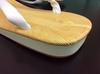 [Setta (Japanese sandals)] [Amber sole, sponge, tatami-style base, white thong, made in Japan (L)]