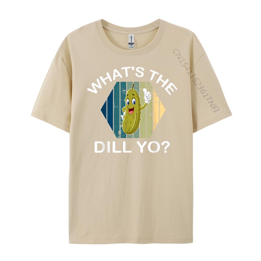 Funny Pickles What The Dill Yo Dill Pickle White Graphic Tee Harajuku Leisure Men Free Shipping Clothes Hip Hop
