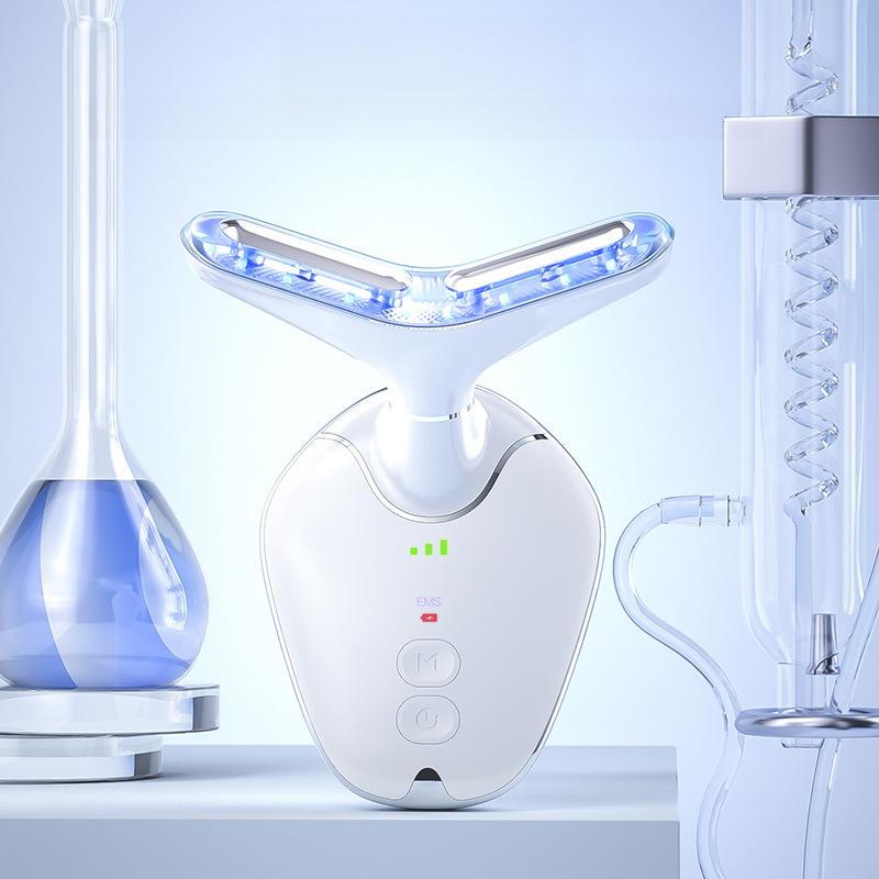 Novo Instrumento de Beleza para Pescoço Doméstico Beleza do Pescoço Vibração Facial Aquecimento Lifting Sulco Nasolabial Massageador Facial de Microcorrente