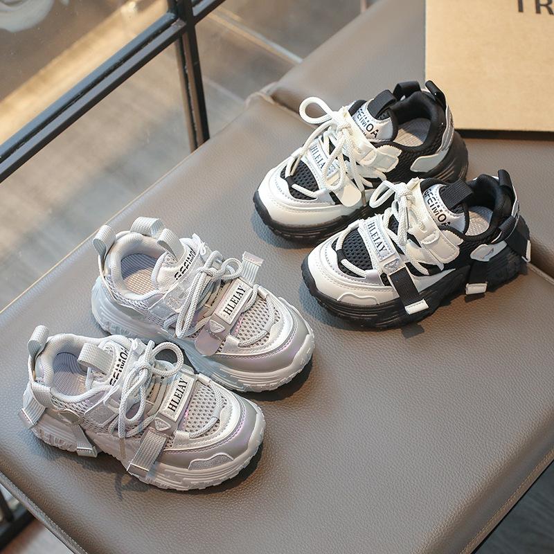 Sneakers Spring and Autumn New Girls' Children's Fashion Versatile Soft Sole Casual Shoes Boys' Campus Running Shoes