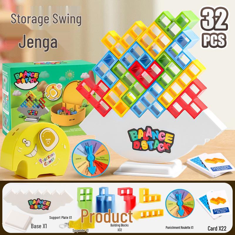 Russian Tetris Balance Blocks: Parent-Child Interactive Educational Stacking Toy