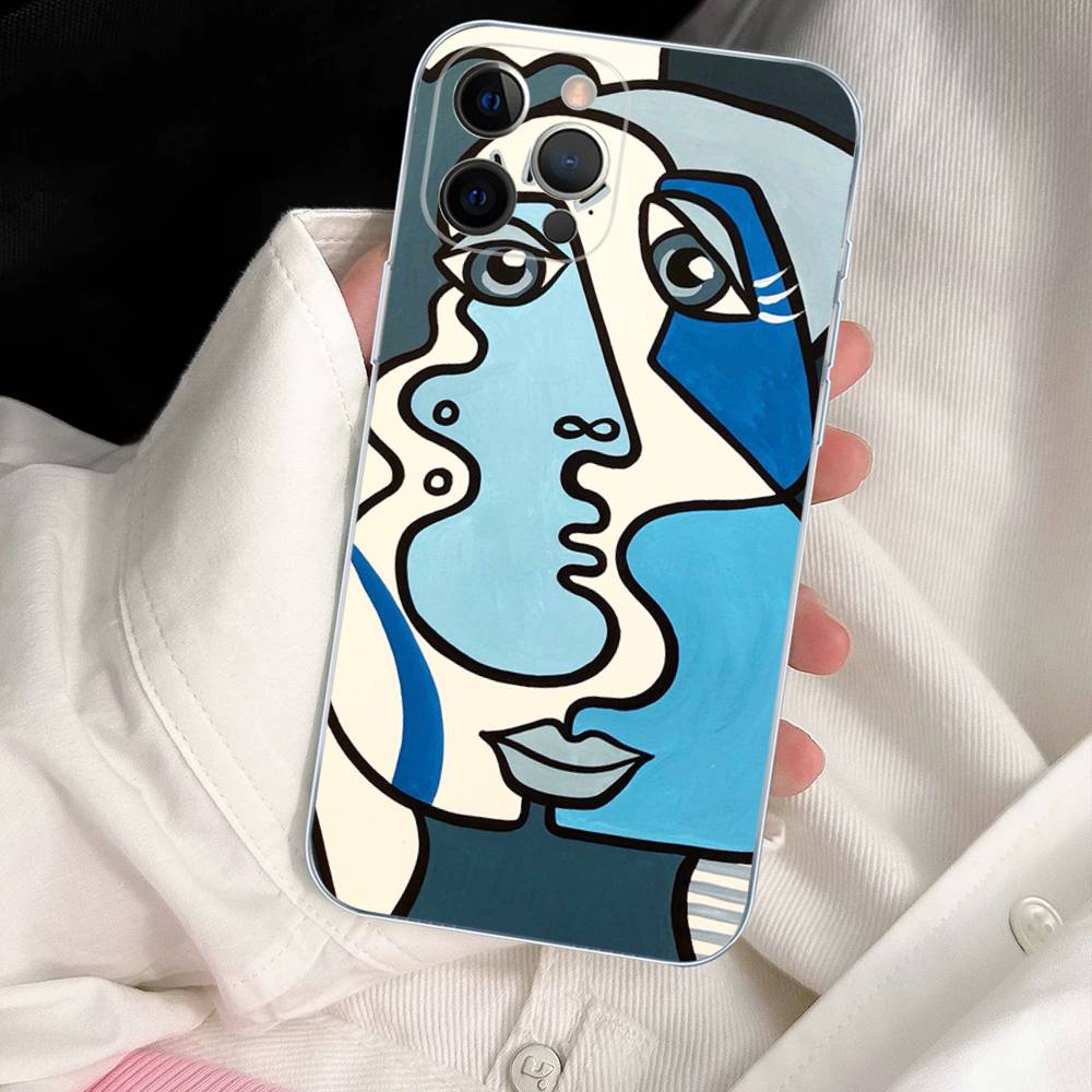 Picasso Abstract Art Painting Phone Case For IPhone 17 16e 16 15 14 13 12 11 Mini Pro Max Plus Transparent Soft