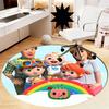 Cocomelon Printed Round Rug Carpet Chair Rug Area Rug Entryway Doormats,for Office Chair Living Room Bedroom Kitchen Room.