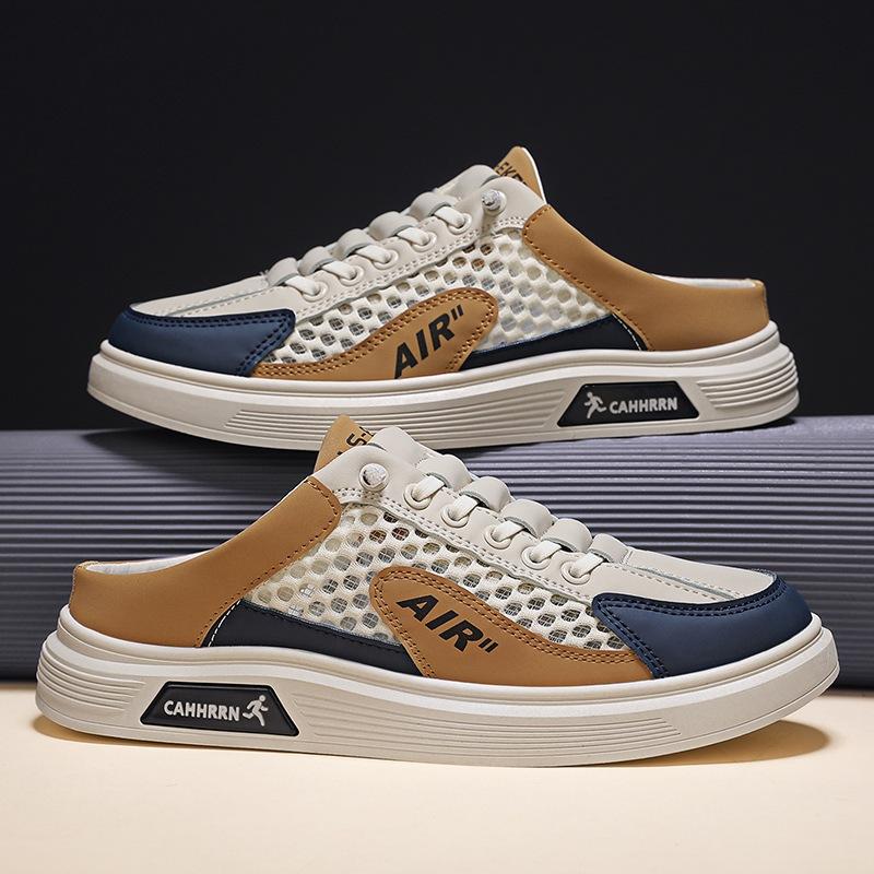 

Чоловіче взуття напівдраг літо 2024 нові кеди студент підліток взуття на одній педалі ліниве взуття чоловіче сітчасте модне взуття 44