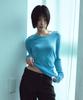 KIJIKO Ke311. Curved Sheer Tee Aqua Blue