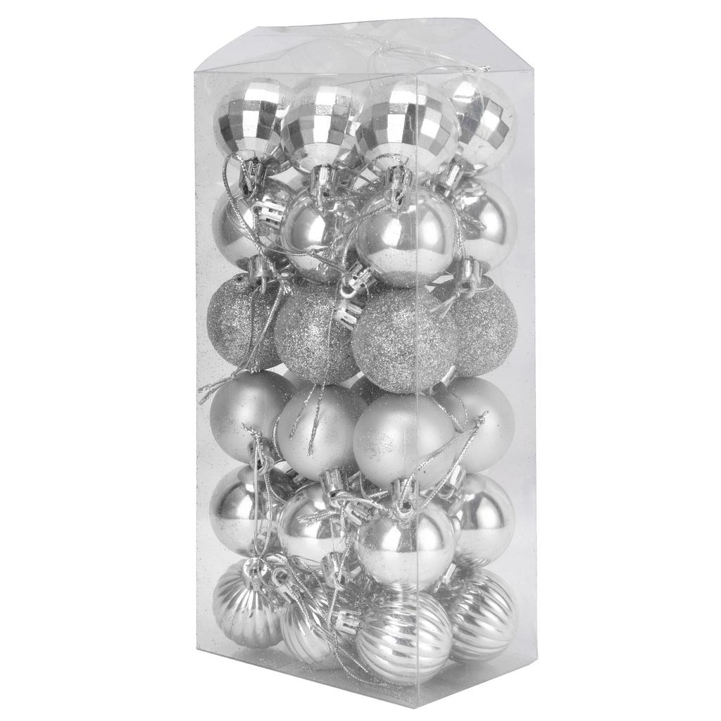 36Pcs Christmas Tree Ornaments Shatterproof Hanging Decorations Xmas Pendant for Festival Holiday Party