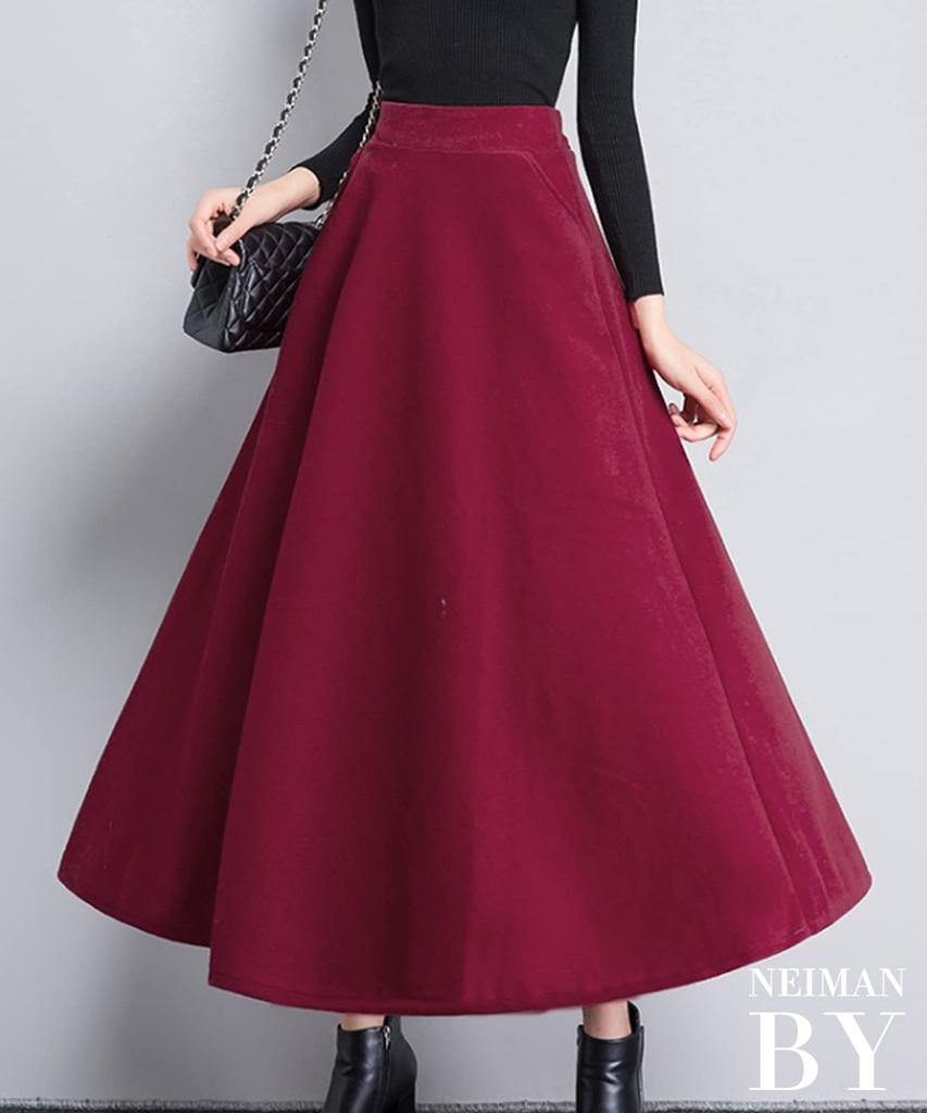 Neiman by Thick Flared Solid and Cute for a Mature This Skirt Offers a Relaxed Fit and Warmth for a and Stylish Perfect for School or Casual This