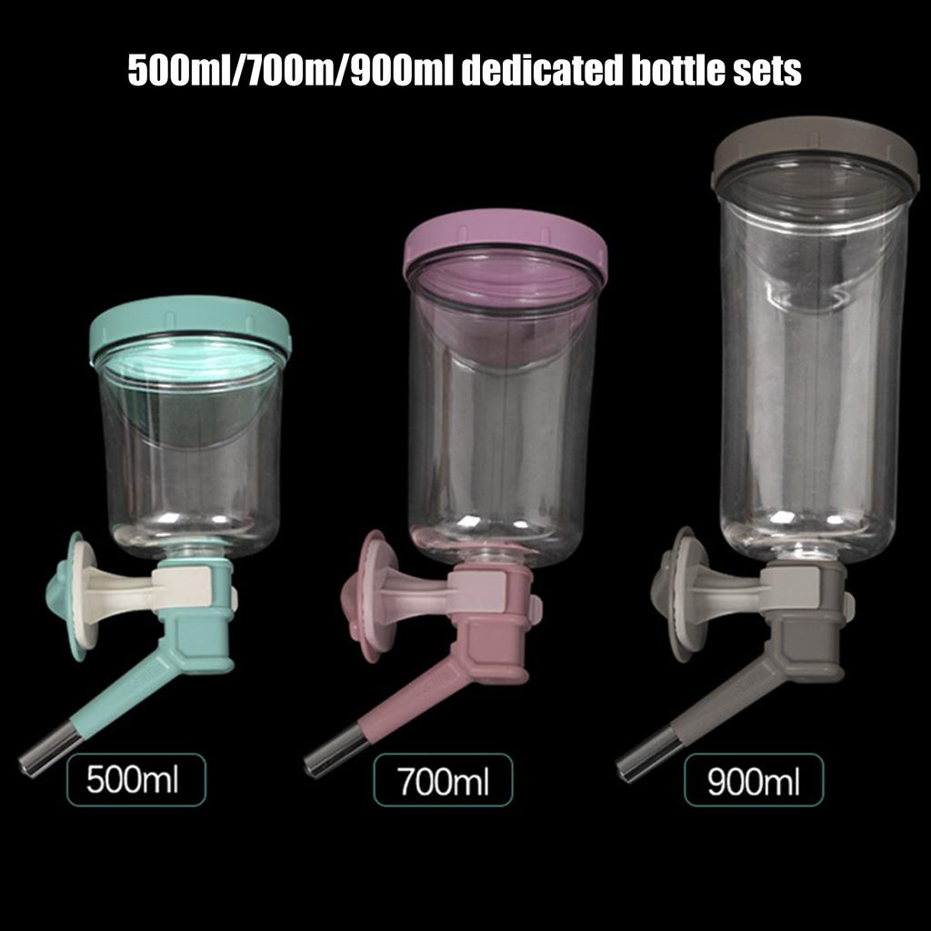 490ml Hanging Pet Water Bottle with 360 Degree Rotatable LeakProof Spout for Small Dog Cats Indoor Outdoor Kennel Use