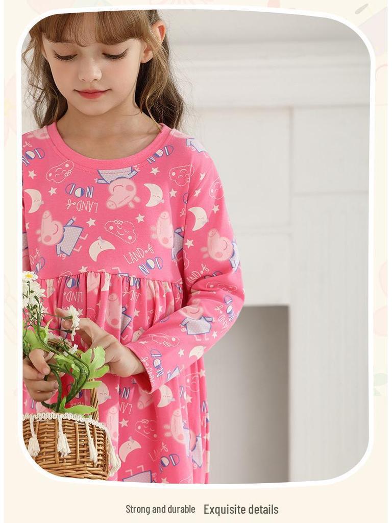 Peppa Pig Girls' Long Sleeve Cartoon Dress - Autumn Collection