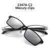Rectangle Small Magnet Sunglasses Men Polarized Clip On Glasses For Men Half Metal Frame Male 0 Diopter Optic Myopia Eyewear
