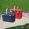 Large Insulated Picnic Basket with Foldable, Portable Design for Outdoor Use and Camping