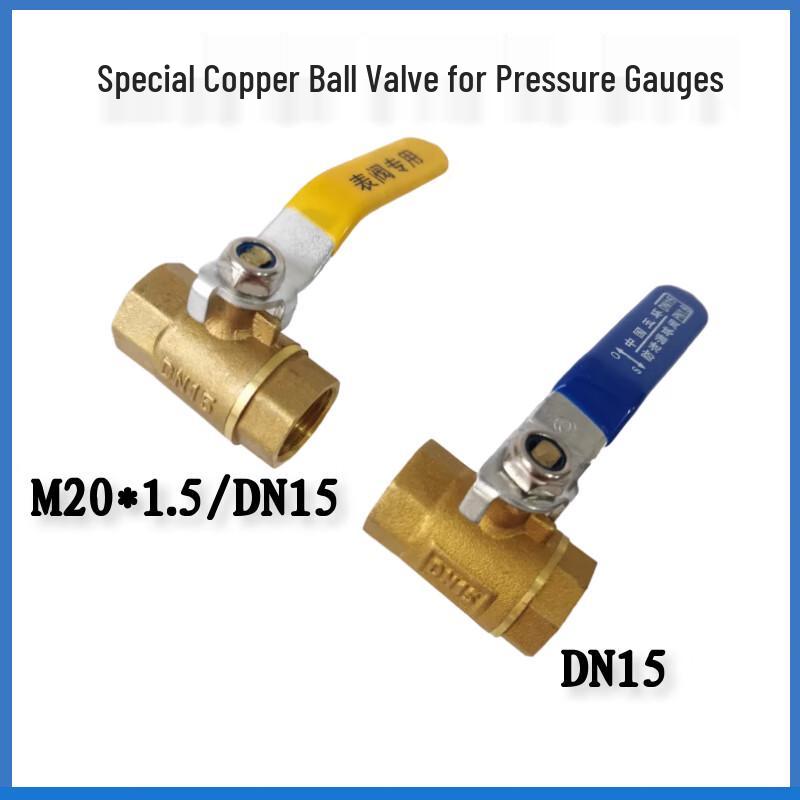 Brass High-Pressure Ball Valve for Pressure Gauges