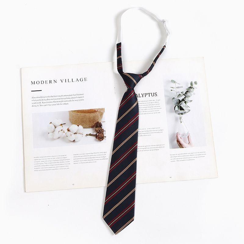 Kids Tie With Striped Badge Pattern For School Uniforms And Casual Wear