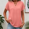 Women Summer V Neck Short Sleeve Tunic Tops Business Work Blouses Tee Shirts
