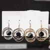 Fashionable Large Hoop Earrings, Temperamental Exaggerated Earrings, Personality Rotating Circle Earrings