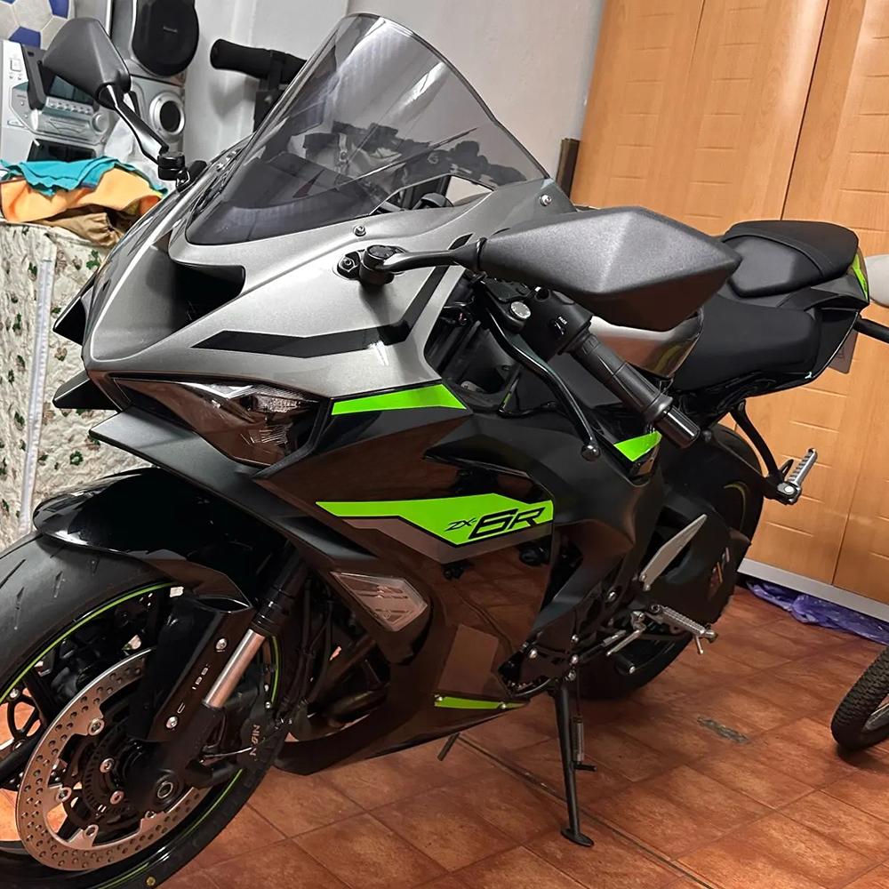 For Kawasaki Ninja ZX-6R Zx6r ZX6R ZX-6R 2024 2025 2026 Motorcycle Windscreen Windshield Wind Deflectors Double Shield Protector