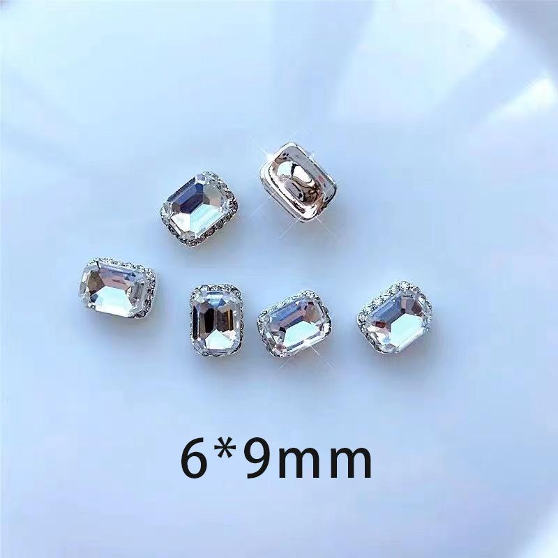 Nail Art Diamond Jewelry Alloy Rhinestone Luxury Super Flash Diamond Nail Big Diamond Three-Dimensional Rhinestone