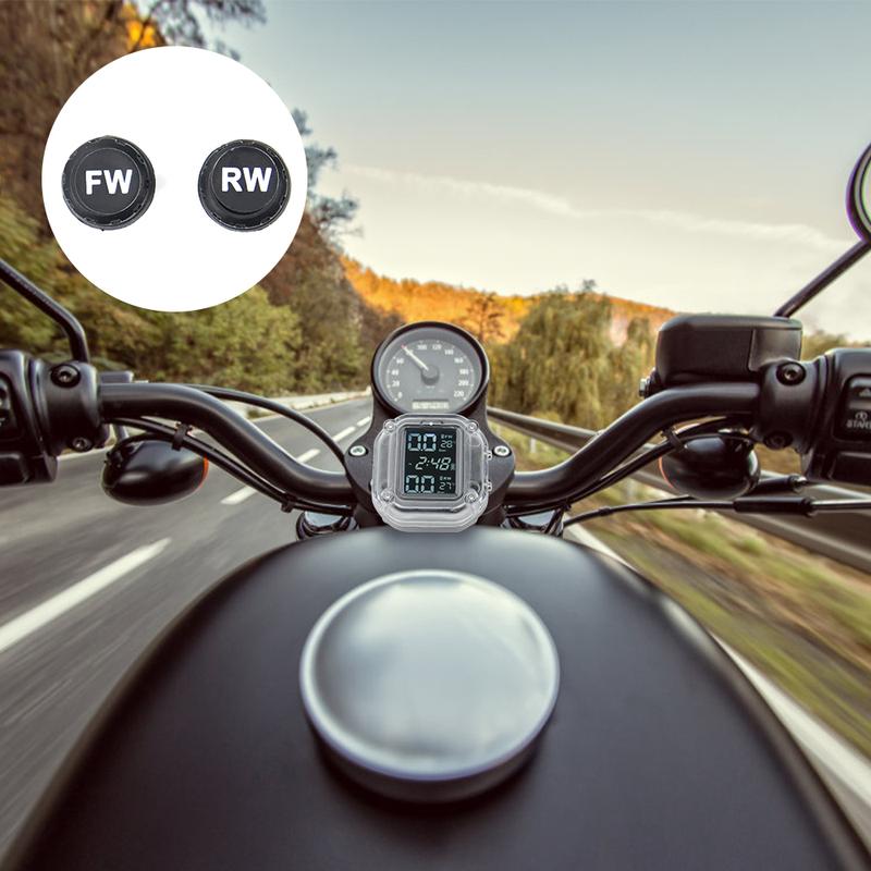 2025 Newest USB Solar Charging Motorcycle TPMS Motor Tire Pressure Tyre Temperature Monitoring Alarm System with 2 External