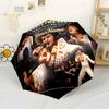 Elvis Personalized Name Umbrella Compact Travel Automatic Umbrella Folding Umbrella with 8 Ribs Durable Plastic Iron for Outdoor Daily Use