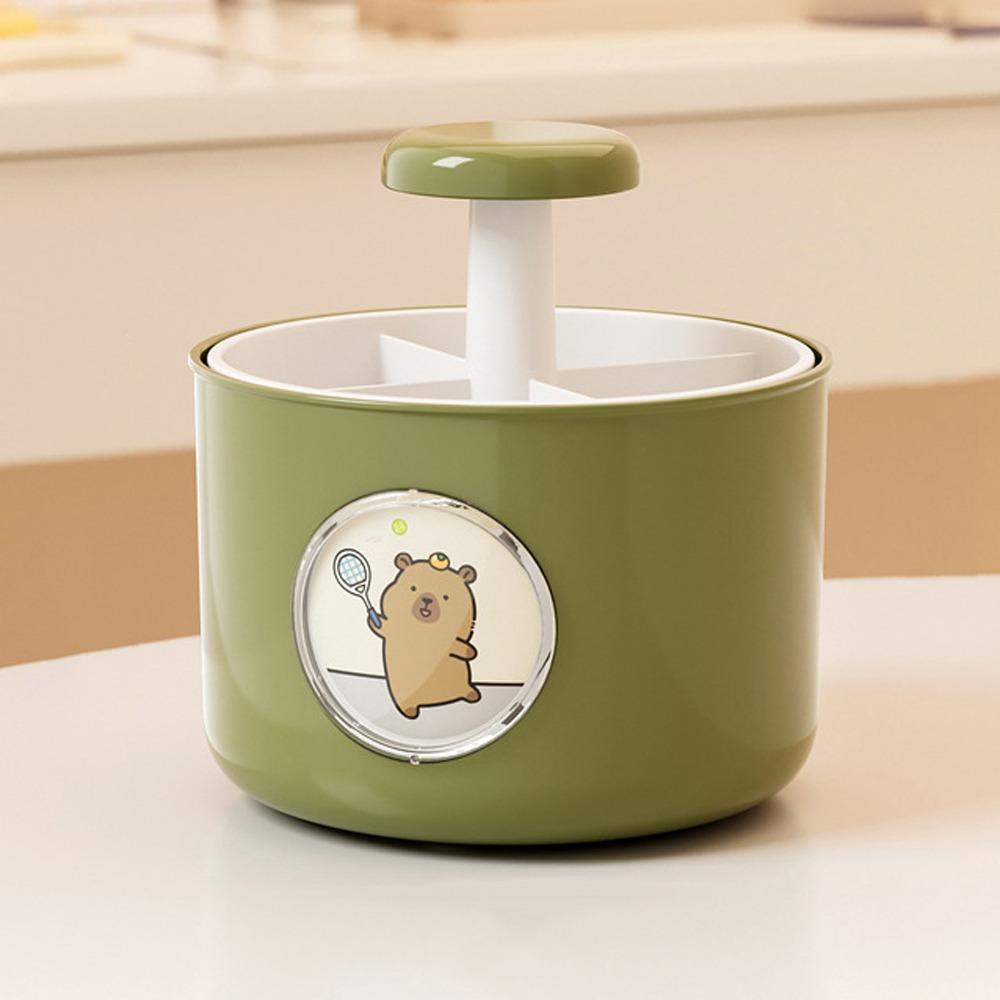 4 Patterns Capybara Rotating Pen Holder Rotatable Capybara Stationery Storage  Student