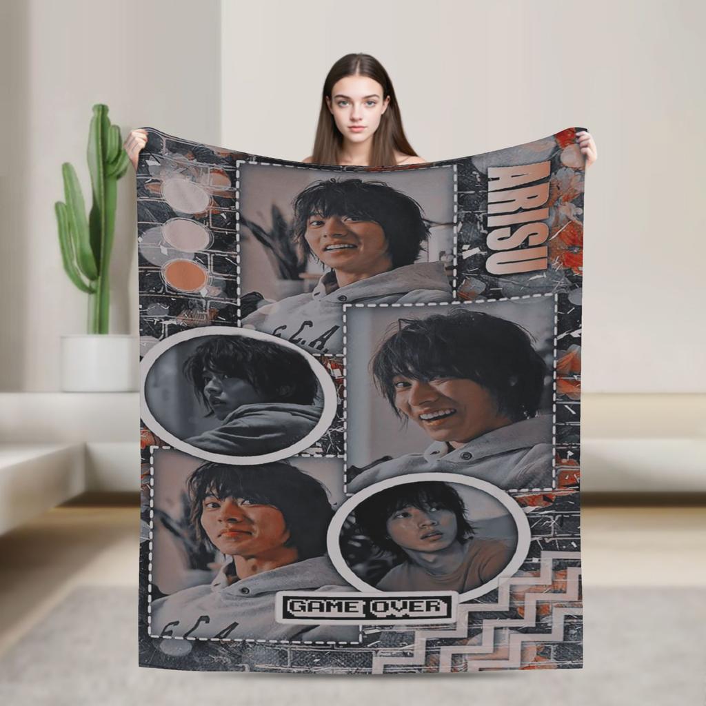 TV Alice In Borderlande Chishiya Blanket Cover Flannel Throw Blanket Summer Air Conditioning Personalised Soft Warm Bedspreads