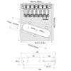 Professional 6 String Saddles Bridge Plate Electric Guitar Bridge Control Panel with Carving Decorative Pattern