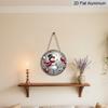 2D Flat, 1pc Winter Round Aluminum Sign, Snowman Round Wall Decor with Red Bird Rustic Metal Wall Art, Festive Metal Wall Art Decor, Wall Decor Signs