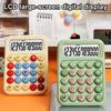 Cartoon Calculator with 12-Digit LCD Screen & Color-Coded Mechanical Keys Cute Desktop Calculator Portable Calculator for Office School Home