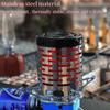Camping Mini Heater Portable Stainless Steel Tent Stove Heating Cover for Hiking Traveling BBQ