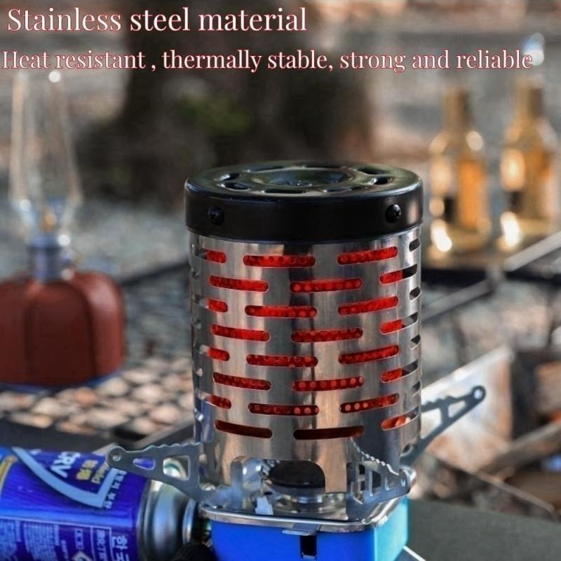 Camping Mini Heater Portable Stainless Steel Tent Stove Heating Cover for Hiking Traveling BBQ