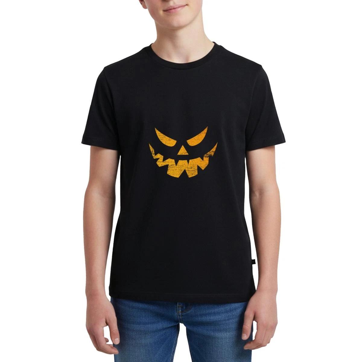 Scary Pumpkin Face Halloween Costume Kids Premium T-Shirt XXXXL