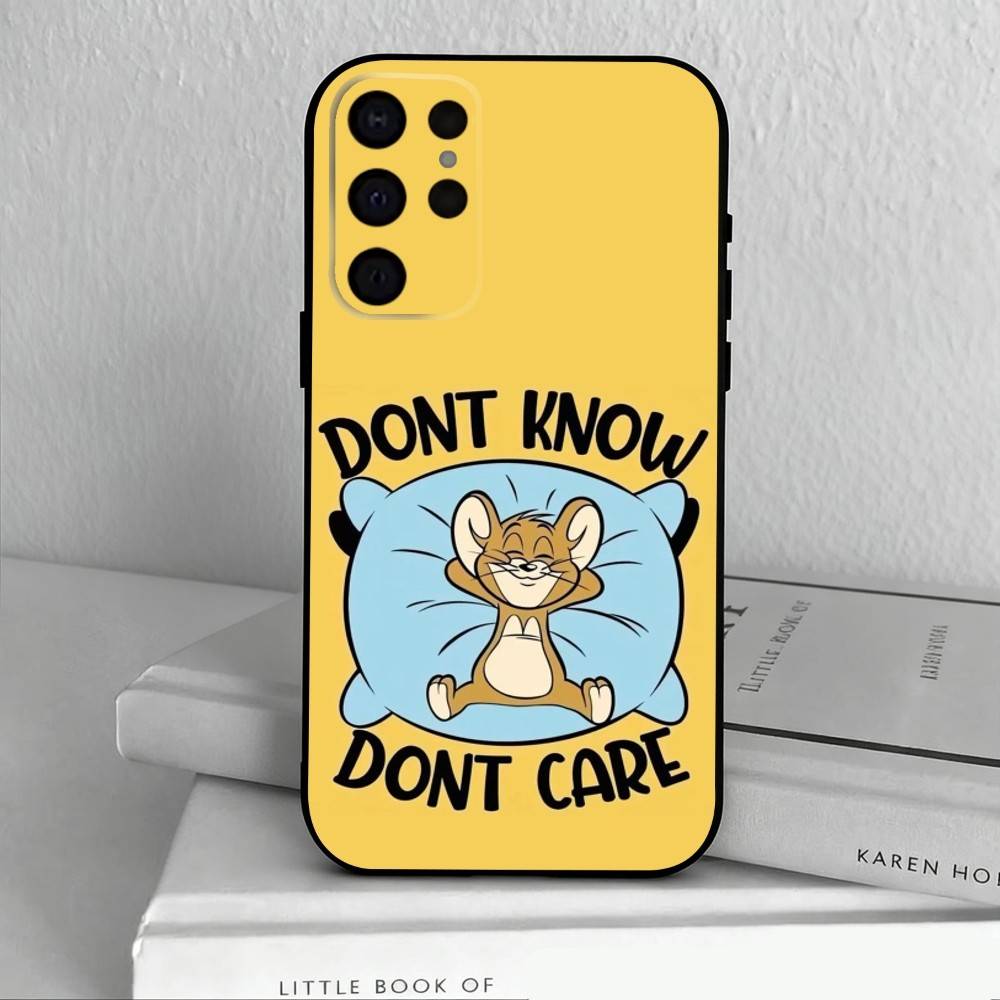 

F-Funny TomS Cartoon J-JerryS Phone Case For Samsung S25,S24,S21,S22,S23,S30,Ultra,S20,Plus,Others Soft Black Cover Samsung S26