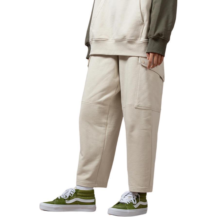 Vans Solid Color Lace-Up Knitted Straight Leg Casual Pants Unisex bottoms Oatmeal VN000FR72N1