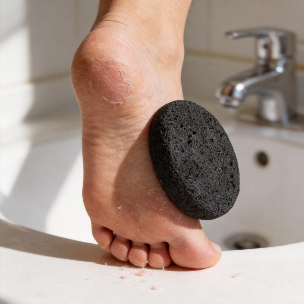 Volcano Stone Foot File Black Elliptical Callus Remover For Pedicure And Foot Care