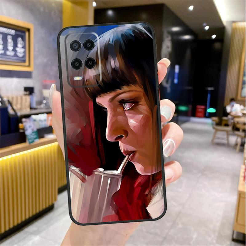 Mia Pulp Fiction Case For Oppo A96 A76 A16 A17 A18 A60 A80 A40 A38 A58 A78 A98 A94 A74 A54 A15 A57 A77 A5 Pro