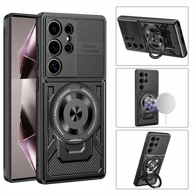 For Magsafe Magnetic Ring Armor Case Fundas For Samsung Galaxy S20 S21 FE S22 S23 S24 S26 Ultra S25 Edge Wireless Charge Cover