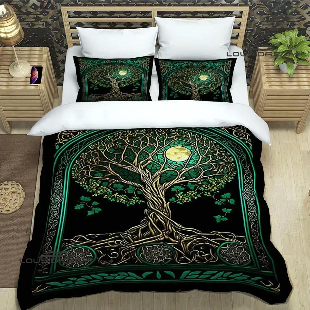 Tree of Life printed Bedding Sets exquisite bed supplies set duvet cover bed comforter set bedding set luxury birthday gift