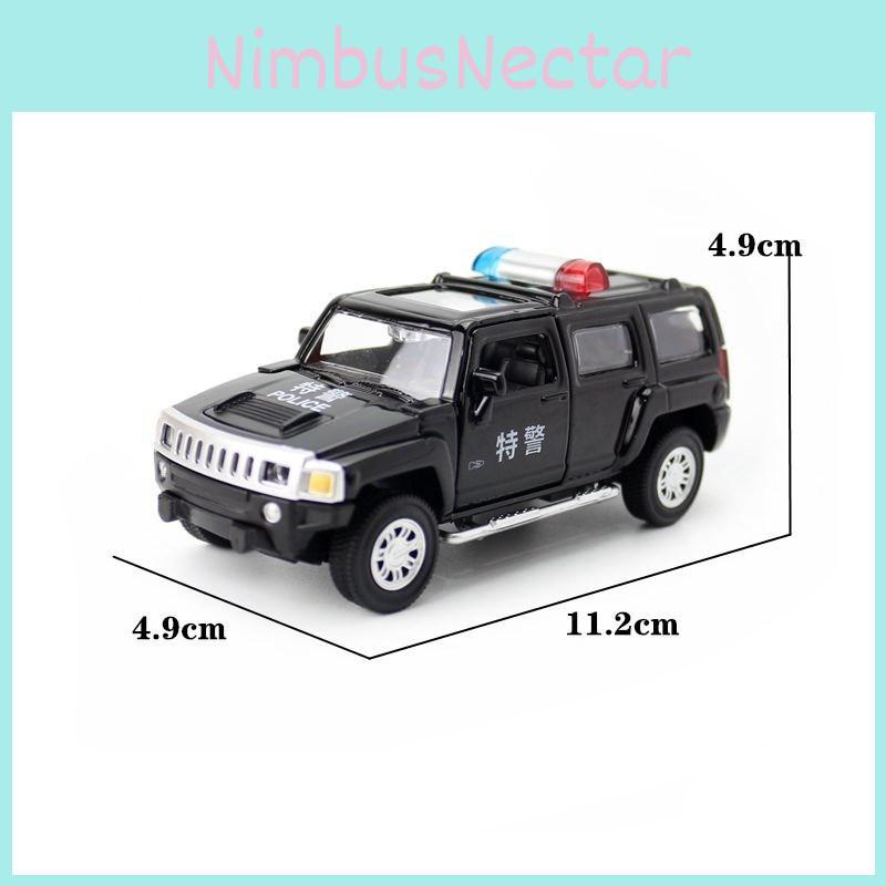 Hummer H3 Legierung Polizei Auto Modell Mit Trägheitssteuerung Für Kinder Sammlung