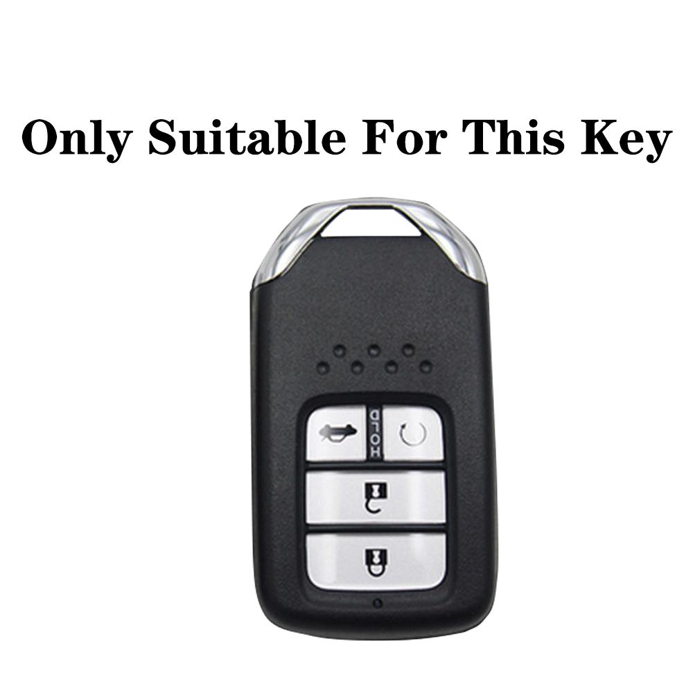 For Honda Civic Accord Pilot Crv 4 Buttons High Quality Genuine Leather Car Keyless Smart Key Fob Case Cover